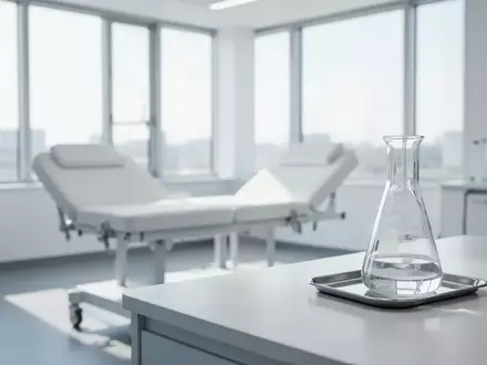 Ein heller, minimalistischer Untersuchungsraum in einer modernen klinischen Forschungseinrichtung bei Tageslicht. - Foto: über boerse-global.de