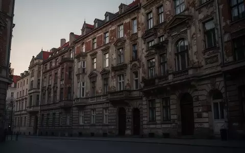 Historische Berliner Wohnhausfassade mit detailreichen Mauerwerkselementen im gedimmten Licht der Abenddämmerung. - Foto: über boerse-global.de