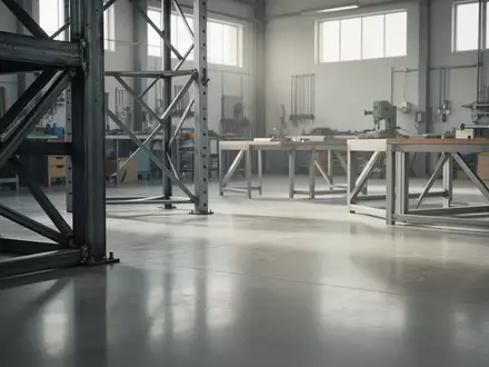Ein minimalistischer, aufgeräumter Werkstattbereich mit Betonboden und einfallendem Tageslicht. - Foto: über boerse-global.de