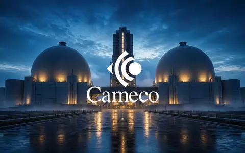 Moderne nukleare Energieanlage in der Abenddämmerung mit atmosphärischer Beleuchtung - Foto: über boerse-global.de