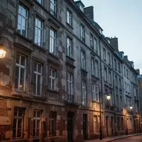 Historische Gebäudefassade in einer engen Wiener Innenstadtgasse bei Dämmerung. - Foto: über boerse-global.de
