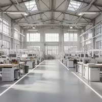 Ein heller, barrierefreier Arbeitsbereich in einer modernen Industriehalle mit viel Tageslicht und ergonomischer Gestaltung. - Foto: über boerse-global.de