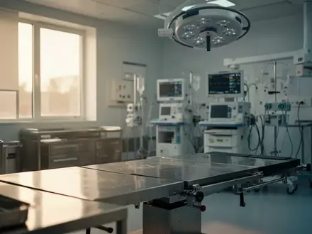Ein heller, moderner Operationssaal in einer Klinik mit medizinischen Geräten im Hintergrund. - Foto: über boerse-global.de