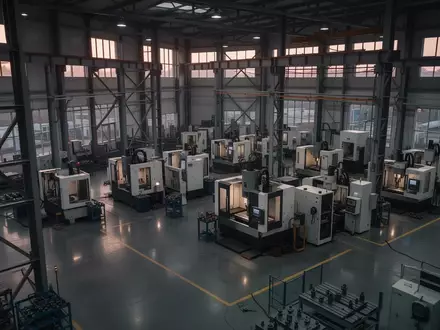 Eine moderne, weitläufige Industriehalle mit Fertigungsmaschinen in einer professionellen Produktionsumgebung. - Foto: über boerse-global.de