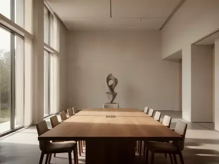 Ein leerer, modern gestalteter Konferenzraum mit natürlichem Lichteinfall und minimalistischem Interieur. - Foto: über boerse-global.de