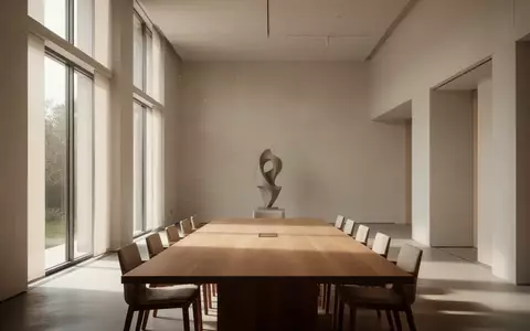 Ein leerer, modern gestalteter Konferenzraum mit natürlichem Lichteinfall und minimalistischem Interieur. - Foto: über boerse-global.de