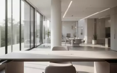 Ein minimalistischer, moderner Arbeitsplatz in einem hellen Raum mit natürlichem Lichteinfall. - Foto: über boerse-global.de