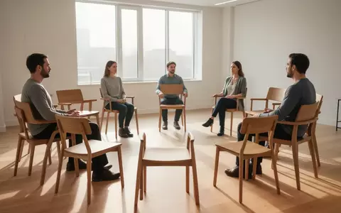 Ein heller, minimalistischer Gruppenraum mit einem Stuhlkreis auf einem hellen Holzboden in natürlichem Tageslicht. - Foto: über boerse-global.de