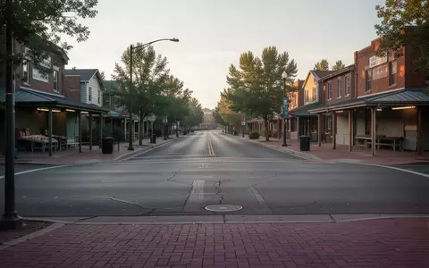 Eine leere Straße in einem Wohngebiet in Denver am frühen Morgen mit Marktplätzen und Gehwegen. - Foto: über boerse-global.de
