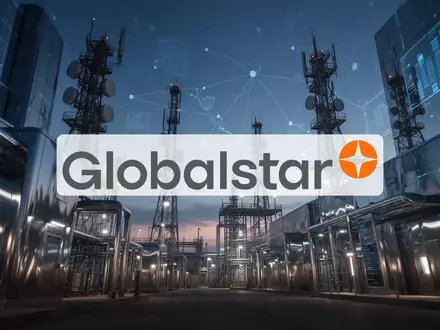 Abstrakte Darstellung von Satellitenkommunikationstechnologie vor einem nächtlichen Himmel. - Foto: über boerse-global.de