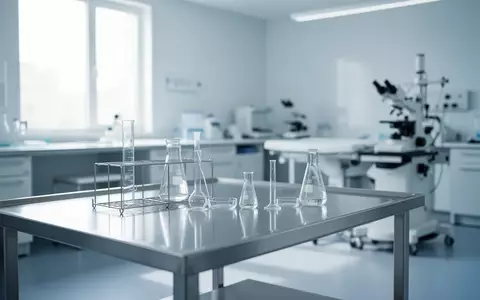 Ein steriles, modernes Labor mit klinischer Ausrüstung und Glasgefäßen in einer hellen, professionellen Umgebung. - Foto: über boerse-global.de