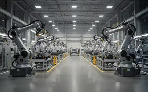 Ein modernes, weitläufiges Automobilwerk in Georgia mit industriellen Roboterarmen und sauberen Fertigungslinien. - Foto: über boerse-global.de