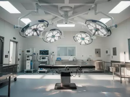 Ein steriler, moderner Operationssaal für Herzchirurgie mit heller Beleuchtung und medizinischer Infrastruktur. - Foto: über boerse-global.de