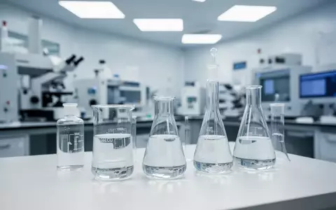Moderne, klinische Laborumgebung mit wissenschaftlichen Glasgefäßen auf einem sauberen Labortisch. - Foto: über boerse-global.de