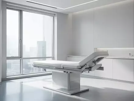 Ein minimalistischer, heller Untersuchungsraum in einer modernen medizinischen Einrichtung mit Tageslichteinfall. - Foto: über boerse-global.de