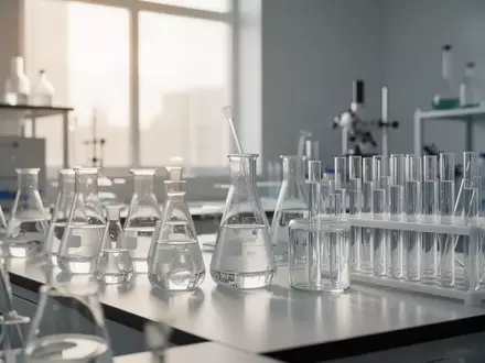 Ein steriles, helles Labor mit Glasgefäßen und wissenschaftlichen Geräten in einer klinischen Forschungsumgebung. - Foto: über boerse-global.de