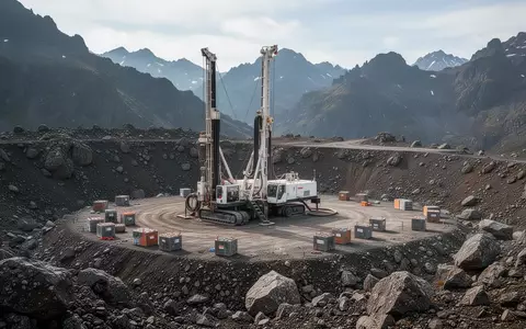 Bohranlage auf einem abgelegenen Explorationsgelände in einer felsigen Berglandschaft. - Foto: über boerse-global.de