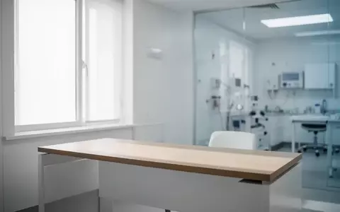Ein minimalistischer, moderner Behandlungsraum in einer Zahnarztpraxis mit hellem Tageslicht und steriler Atmosphäre. - Foto: über boerse-global.de