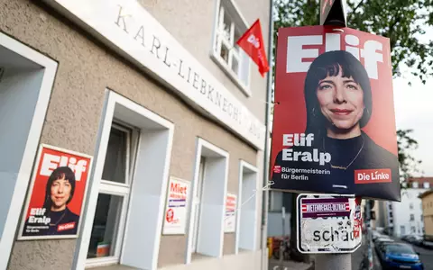 Linke Spitzenkandidatin Elif Eralp könnte die nächste Regierende Bürgermeisterin in Berlin werden. (Archivbild) - Foto: Fabian Sommer/dpa