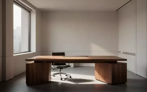 Ein minimalistischer, moderner Arbeitsplatz in einem hellen Büro mit natürlichem Lichteinfall und klaren architektonischen Linien. - Foto: über boerse-global.de