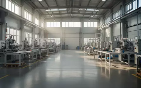 Leere, aufgeräumte Produktionshalle mit natürlichem Lichteinfall in einer modernen Industrieanlage. - Foto: über boerse-global.de