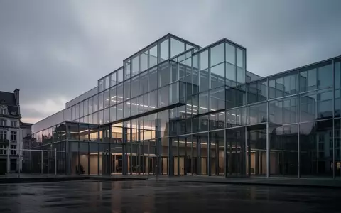 Ein modernes, minimalistisches Behördengebäude aus Glas und Stahl in der Dämmerung unter einem bewölkten Himmel. - Foto: über boerse-global.de