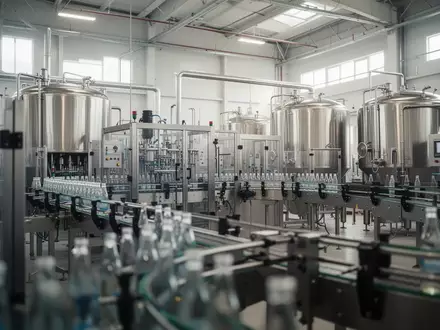 Moderne Abfüll- und Verpackungsanlage in einer hellen Industriehalle - Foto: über boerse-global.de
