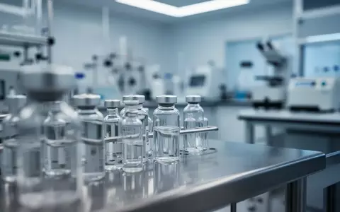 Moderne, sterile Laborumgebung mit Glasphiolen auf einem Edelstahltisch. - Foto: über boerse-global.de