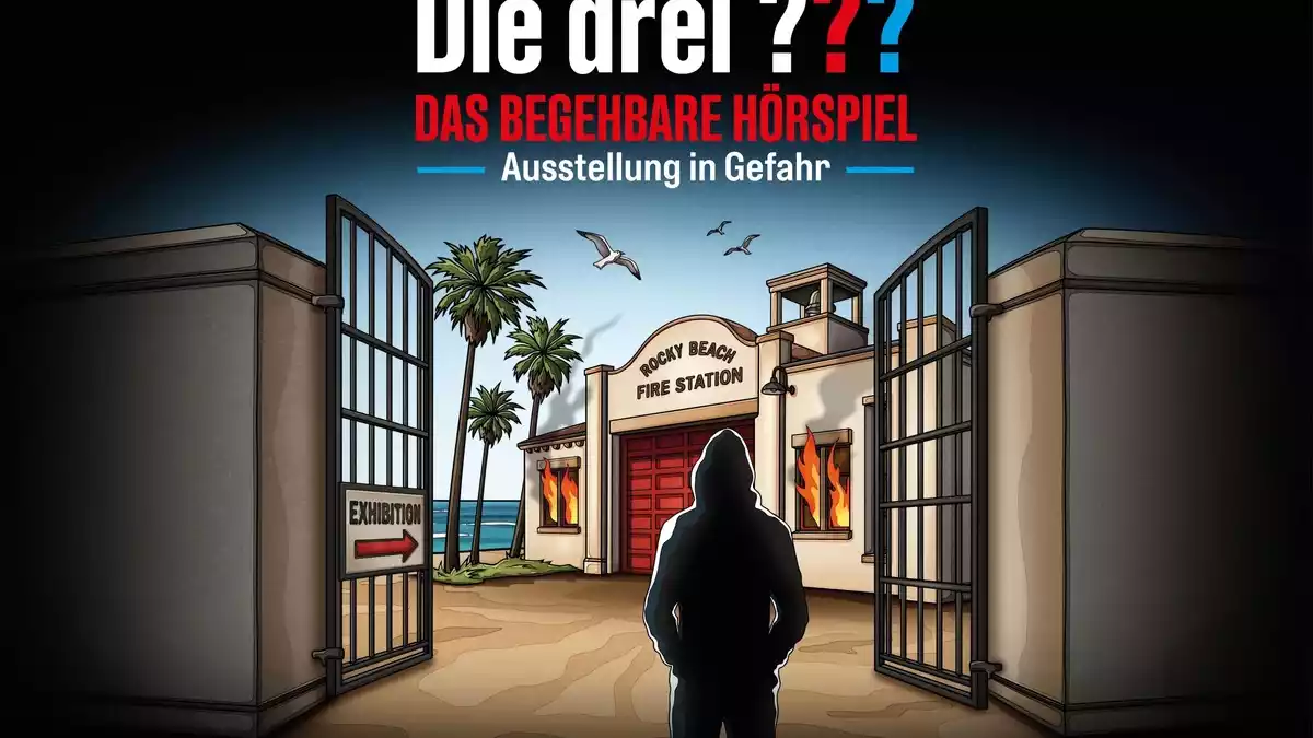 Deutschlandpremiere: „Die drei ???“ alias Justus, Peter und Bob ermitteln ab dem 20. Januar 2027 im Münchner Utopia in einem begehbaren Hörspiel - Bild: presseportal.de