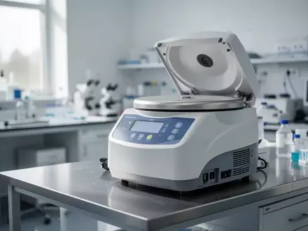 Eine moderne, klinische Laborumgebung mit medizinischen Analysegeräten auf einem Edelstahltisch. - Foto: über boerse-global.de