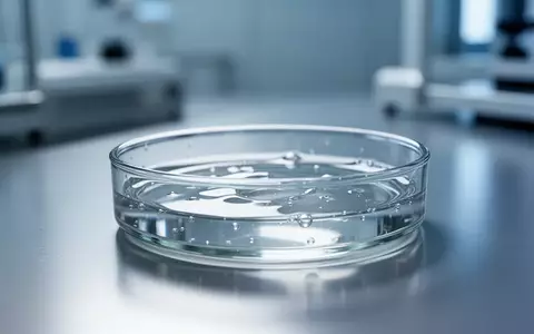 Nahaufnahme einer Laborschale mit einer klaren Flüssigkeit in einer sterilen, wissenschaftlichen Laborumgebung. - Foto: über boerse-global.de