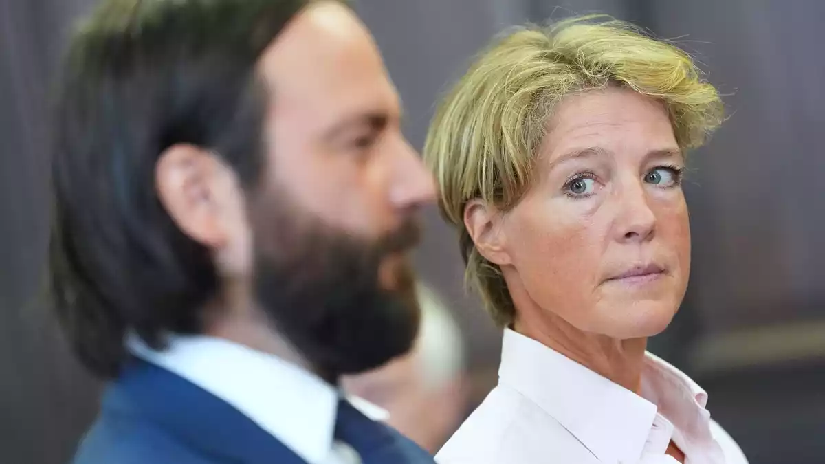 Christina Block bestreitet die Vorwürfe der Anklage. - Bild: Marcus Brandt/dpa Pool/dpa