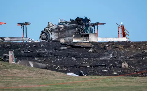 Die Maschine wurde völlig zerstört.  - Foto: Harald Tittel/dpa