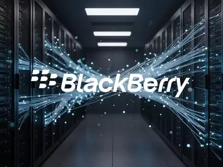 Abstrakte Darstellung einer modernen Serverlandschaft mit leuchtenden Glasfaserkabeln als Symbol für IT-Infrastruktur. - Foto: über boerse-global.de