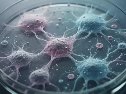 Mikroskopische Aufnahme von biologischen Zellstrukturen in einer Kulturschale zur Darstellung der embryonalen Entwicklung. - Foto: über boerse-global.de