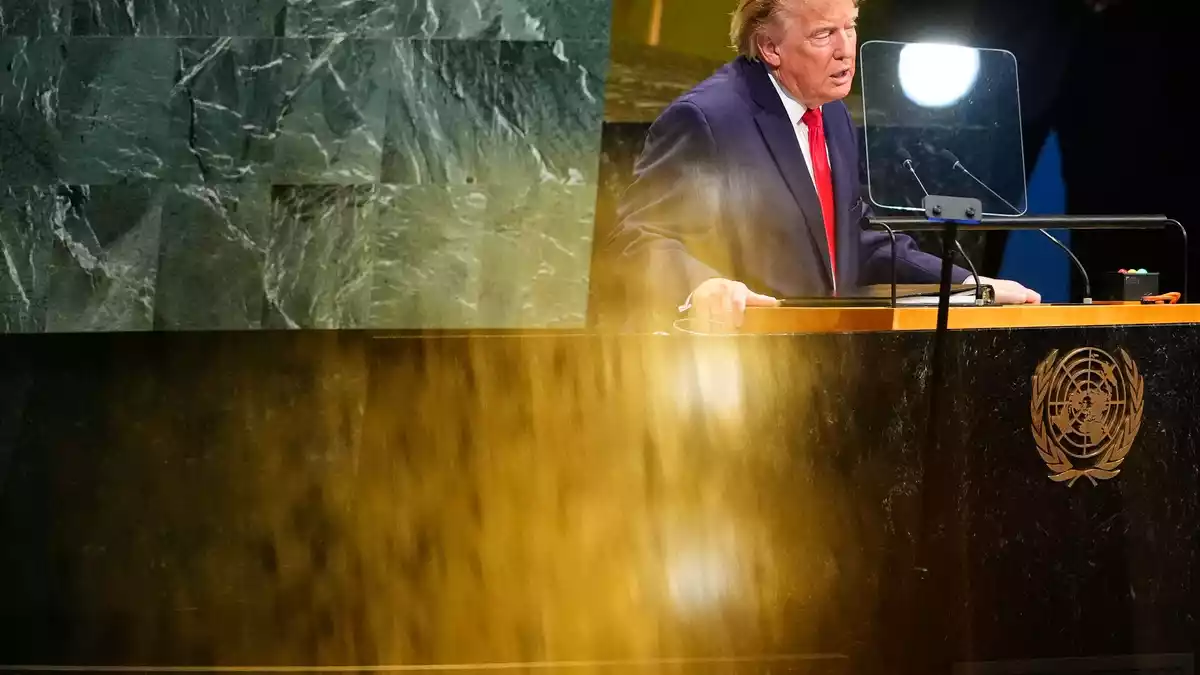 Trump hat seinen Iran-Krieg vor den Vereinten Nationen verteidigt. - Bild: Yuki Iwamura/AP/dpa