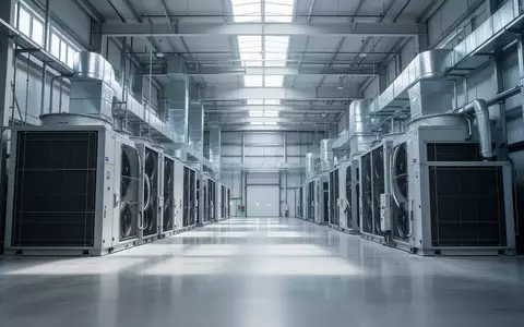 Moderne industrielle Kühlinfrastruktur in einer weitläufigen, hellen Anlage für Rechenzentren. - Foto: über boerse-global.de