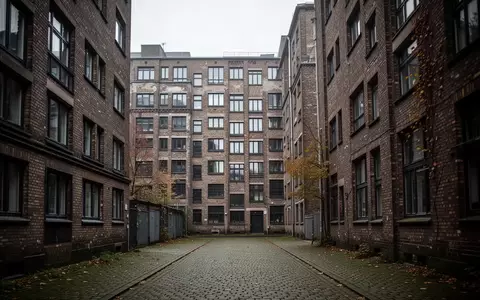 Ein dicht bebautes, graues Wohngebäude in einer deutschen Stadt an einem bewölkten Tag. - Foto: über boerse-global.de