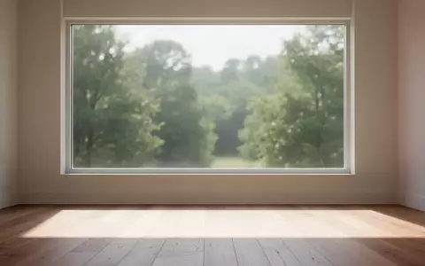 Ein heller, minimalistischer Raum mit einem großen Fenster, das den Blick auf eine ruhige, grüne Landschaft freigibt. - Foto: über boerse-global.de