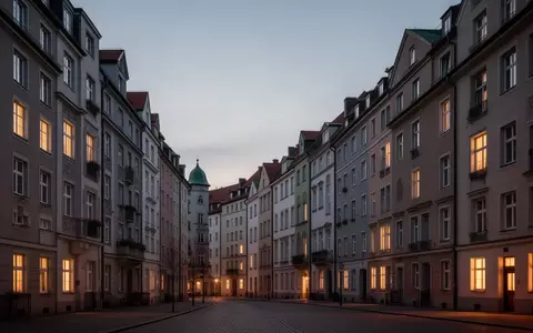Eine nächtliche Häuserzeile in München mit teils beleuchteten und teils unbeleuchteten Wohnungsfenstern. - Foto: über boerse-global.de