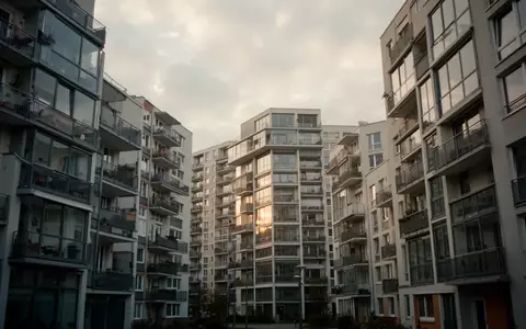 Fassaden eines Berliner Wohnblocks in einer ruhigen, bewölkten Nachmittagssituation. - Foto: über boerse-global.de