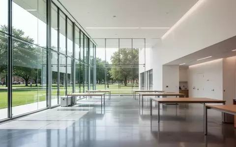 Ein heller, moderner Forschungsraum mit großen Fensterfronten und Blick auf einen grünen Campus. - Foto: über boerse-global.de