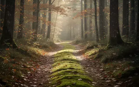 Ein sonnendurchfluteter Waldweg im Herbst, der zu sanfter Bewegung in der Natur einlädt. - Foto: über boerse-global.de