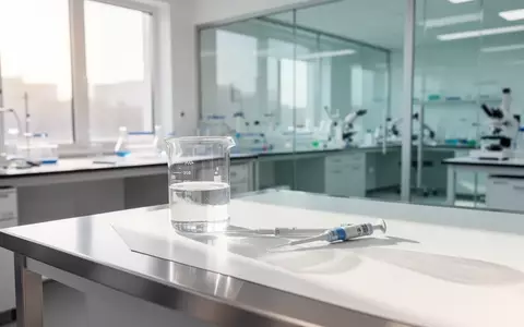 Ein minimalistisches, helles medizinisch-wissenschaftliches Labor mit einem sauberen Labortisch und Glasgeräten. - Foto: über boerse-global.de