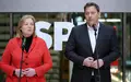 Die SPD-Vorsitzenden Bas und Klingbeil nehmen die Linke in die Pflicht.  - Foto: Kay Nietfeld/dpa