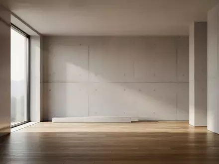 Ein minimalistischer, moderner Innenraum mit klaren architektonischen Linien und natürlichem Lichteinfall. - Foto: über boerse-global.de