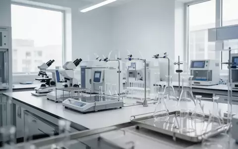 Ein steriles, helles klinisches Labor mit wissenschaftlichen Analysegeräten in einer professionellen Forschungsumgebung. - Foto: über boerse-global.de