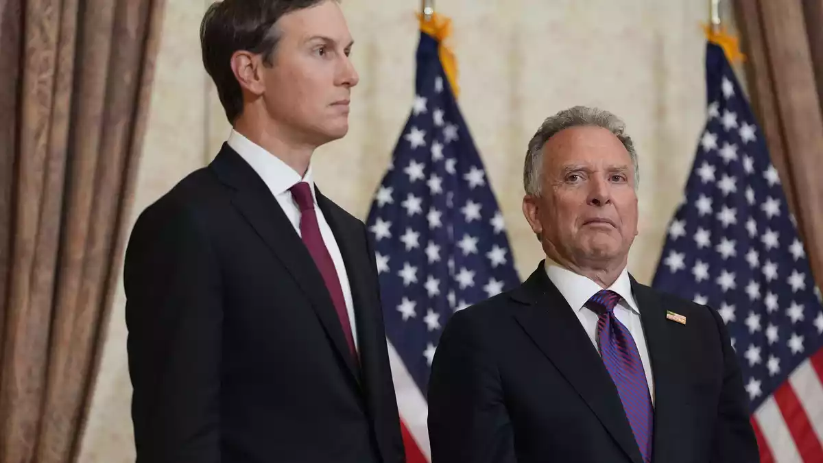 Kushner und Witkoff nahmen Berichten zufolge an dem Gespräch teil. (Archivbild) - Bild: Jacquelyn Martin/POOL AP/dpa