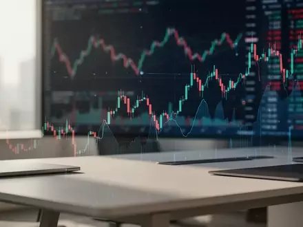 Ein modernes, minimalistisches Büroambiente mit unscharfen Finanzdiagrammen im Hintergrund. - Foto: über boerse-global.de