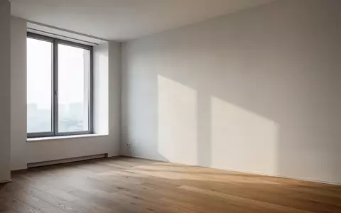 Ein minimalistischer, leerer Wohnraum mit hellem Lichteinfall durch ein großes Fenster. - Foto: über boerse-global.de